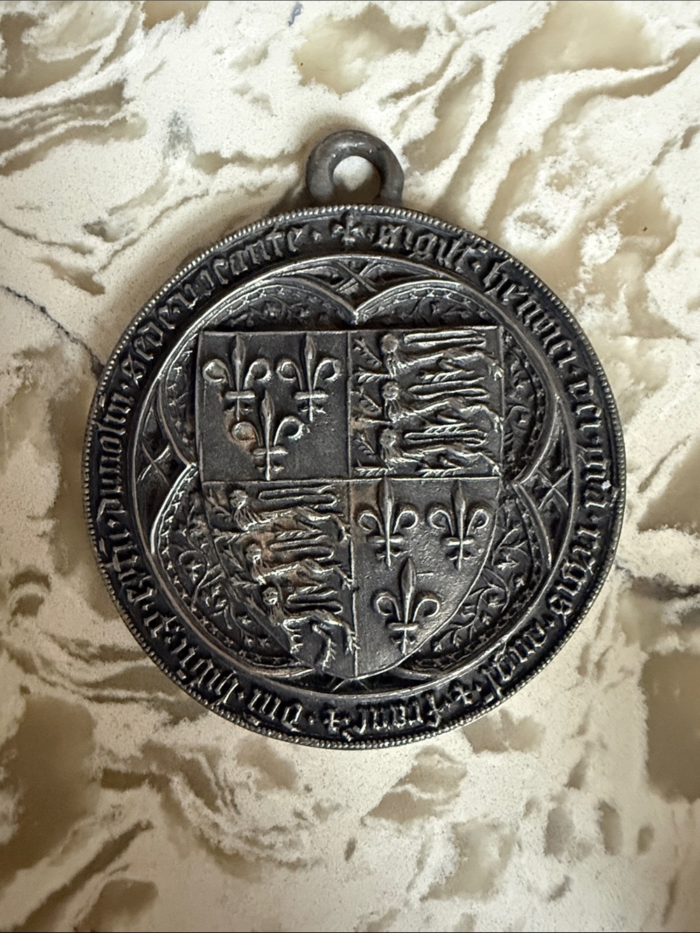 Heraldic Shield Pendant in Pewter